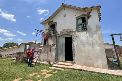 Governo estadual inicia restauração da Igreja São João Batista, na Cidade de Goiás